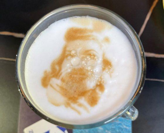 Bottle of bubbly for best suggestion on mystery coffee froth image at Novotel’s Gourmet Bar