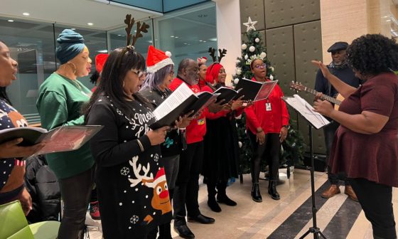 VIDEO: watch Westside BID’s choir bringing Christmas spirit to Baskerville House