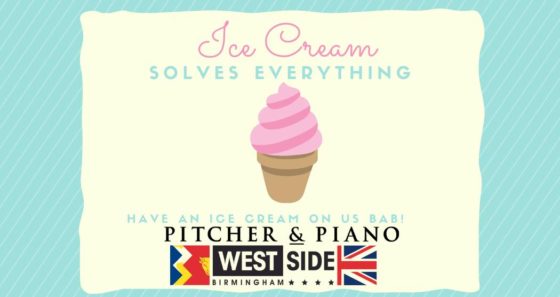 Your chance to grab an ice cream outside Pitcher and Piano on Westside!