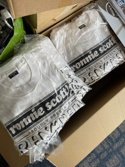 Grab yourself an archive Ronnie Scott’s T-shirt in jazz jumble sale