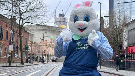 VIDEO: Westside’s Easter Bunny makes holiday season smiles better