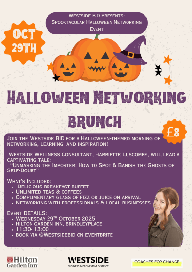Tricks, Treats & Business Cards: A Halloween Networking event for Birmingham Professionals organised by Westside BID