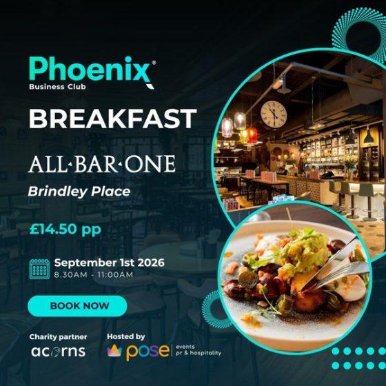 Phoenix Business Club Breakfast Returns to Brindley Place